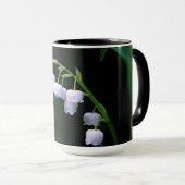  White Lily van de Valley Floral Foto Mok (Voorkant rechts)