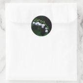  White Lily van de Valley Floral Foto Ronde Sticker (Tas)