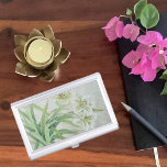 White Lily Visitekaarthouder<br><div class="desc">White Lily is een penseelschilderij in traditionele Chinese "gongbi" stijl. Waterverf en inkt op rijstpapier. De lelie wordt in het Chinees 百合 genoemd, wat wordt uitgesproken als bǎi hé, wat de symbolische betekenis heeft van "gelukkige vereniging voor honderd jaar". De lelie is de liefdesbloem in China, daarom zijn Chinese lelies...</div>