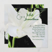White Lily Wedding Invitation Kaart (Voorkant / Achterkant)