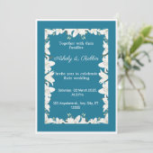 White Lily Wedding Uitnodiging (Staand voorkant)