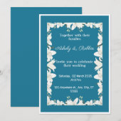 White Lily Wedding Uitnodiging (Voorkant / Achterkant)