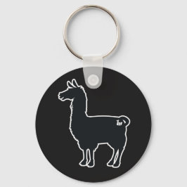 White Line Llama Sleutelhanger