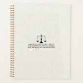 White Line Textuur Justice Logo Planner (Voorkant)