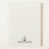 White Line Textuur Justice Logo Planner (Achterkant)