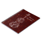 White line Violin op Red Spiral notebook Notitieboek (Linkerzijde)