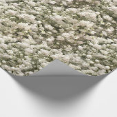 White Linen Baby's Breath Cadeaupapier (Hoek)