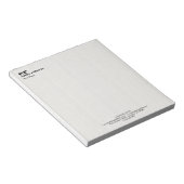 White Linen Burlap Gray Typography Notitieblok (Schuin)