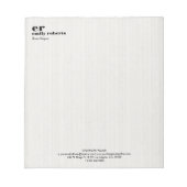 White Linen Burlap Gray Typography Notitieblok (Voorkant)