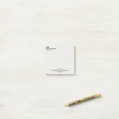 White Linen Burlap Gray Typography Post-it® Notes (Op bureau)