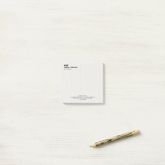 White Linen Burlap Gray Typography Post-it® Notes (Op bureau)