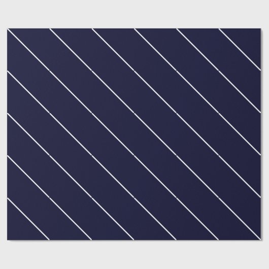 White Lines Black Rock Deep Blue Classical Unique Cadeaupapier (Vlak)