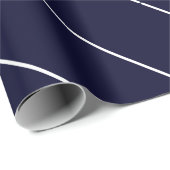 White Lines Black Rock Deep Blue Classical Unique Cadeaupapier (Rol Hoek)