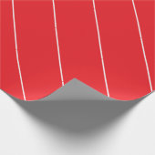 White Lines on Bright Red Classical Unique Simple Cadeaupapier (Hoek)