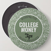 White Lines Tips gewaardeerd | Studiegeld Ronde Button 6,0 Cm (Voorkant /achterkant)