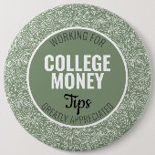 White Lines Tips gewaardeerd | Studiegeld Ronde Button 6,0 Cm (Voorkant)