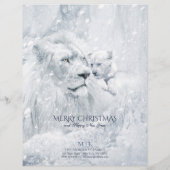 White Lion & Cub on Ice - Vakantiepapier Briefhoofd (Achterkant)