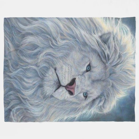 White Lion Fleece Deken (Voorkant (Horizontaal))