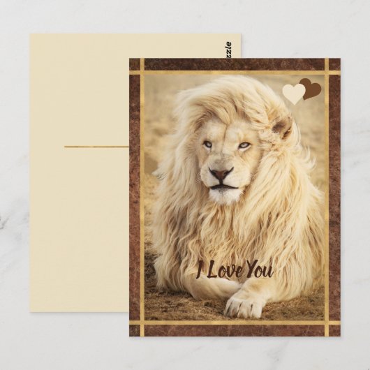 White Lion Foto van jou Briefkaart (Voorkant / Achterkant)