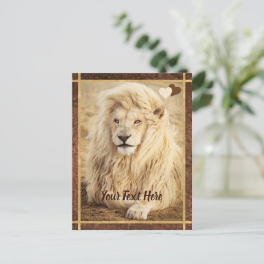 White Lion Photo Custom Briefkaart (Staand voorkant)
