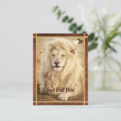 White Lion Photo Custom Briefkaart (Staand voorkant)