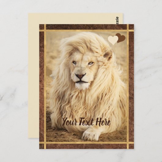White Lion Photo Custom Briefkaart (Voorkant / Achterkant)