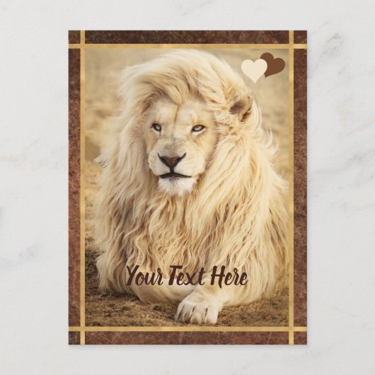 White Lion Photo Custom Briefkaart (Voorkant)