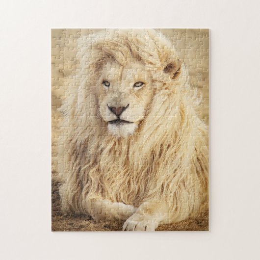 White Lion Photo Portret Legpuzzel (Verticaal)