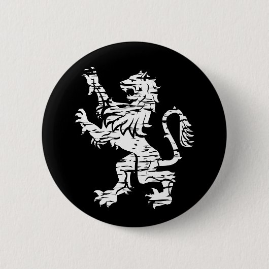White Lion Rampant - Button (Voorkant)