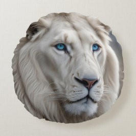 White Lion Rond Kussen