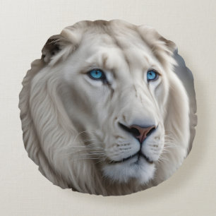 White Lion Rond Kussen