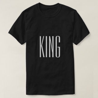 White Lion Text Black T shirt