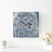 White Lion Vierkante Klok (Huis)