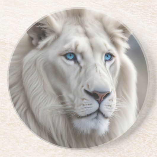 White Lion Zandsteen Onderzetter (Voorkant)