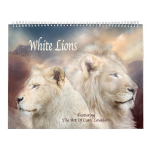 White Lions Art Calendar Kalender