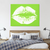 White Lips #10 Canvas Afdruk (Insitu (Slaapkamer))