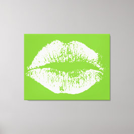 White Lips #10 Canvas Afdruk