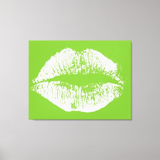 White Lips #10 Canvas Afdruk (Voorkant)