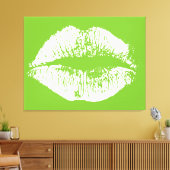 White Lips #10 Canvas Afdruk (Insitu (Woonkamer))