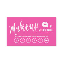 White Lips Hot Pink Make-up Artist Loyalty Kaart