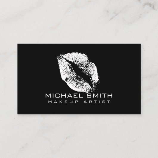 White Lips Makeup Artist Visitekaartje (Voorkant)