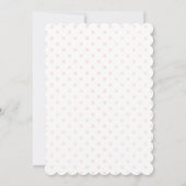 White Little Pumpkin Pink Polka Dots Baby shower Kaart (Achterkant)
