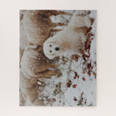 White Livestock Guardian Dog met Sheep Legpuzzel (Verticaal)