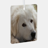 White Livestock Guardian Dog Metalen Ornament (Voorkant Rechts)