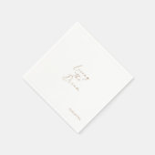 White Living the Dream Gold Typography Custom Servet (Hoek)