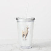White Llama Acryl Drinkbeker (Achterkant)