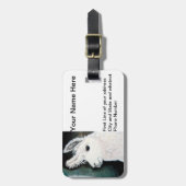 White Llama Bagagelabel (Voorkant verticaal)