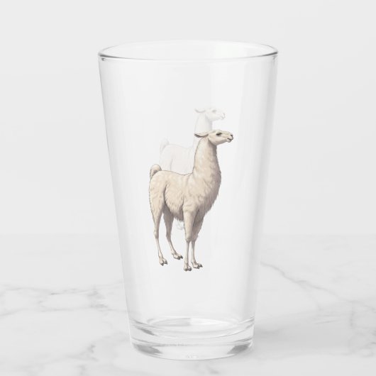 White Llama Glas (Achterkant)