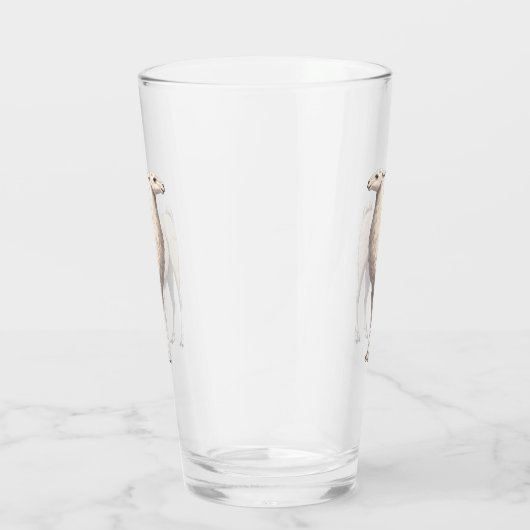 White Llama Glas (Rechts)