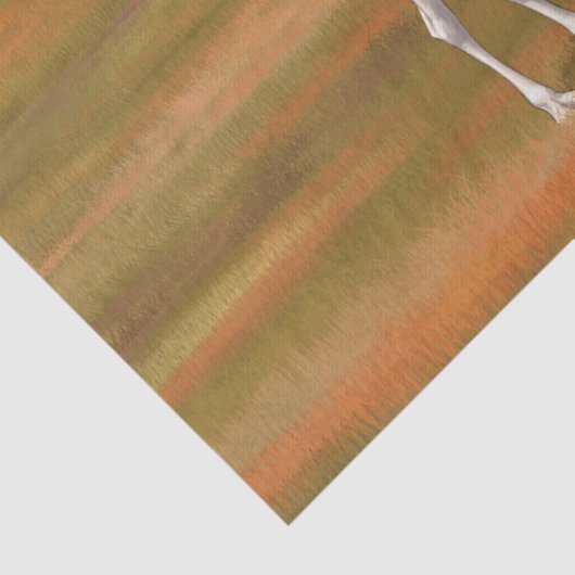 White Llama in Autumn Boerderij Pasture Tissuepapier (Detail)